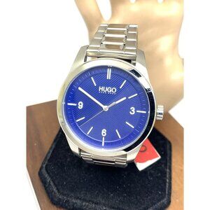 Hugo Boss Men's Watch 1530015 Quartz Blue Dial Silver Stainless Steel 44mm